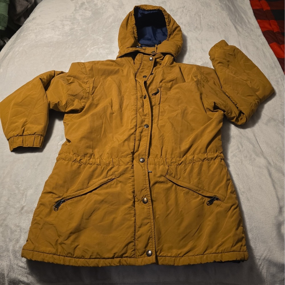 Vintage LL Bean Penobscot Parka Womens Jacket Thinsulate Tan Brown Made In USA
